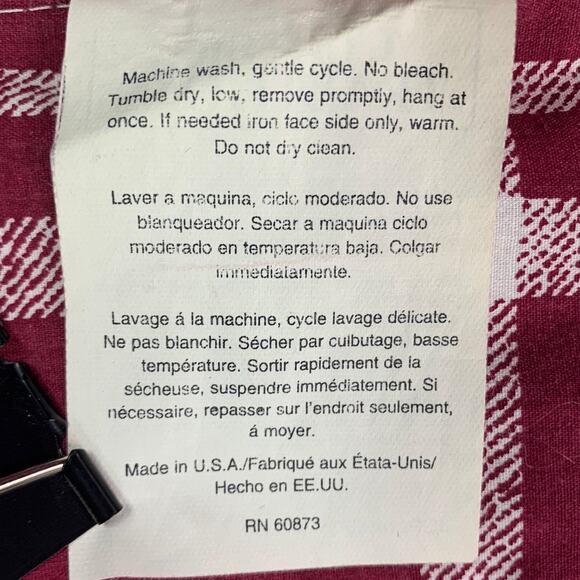 JCPenney Classic Traditions Red White Plaid PolyCotton Fabric Pouf Valance - Picture 5 of 5